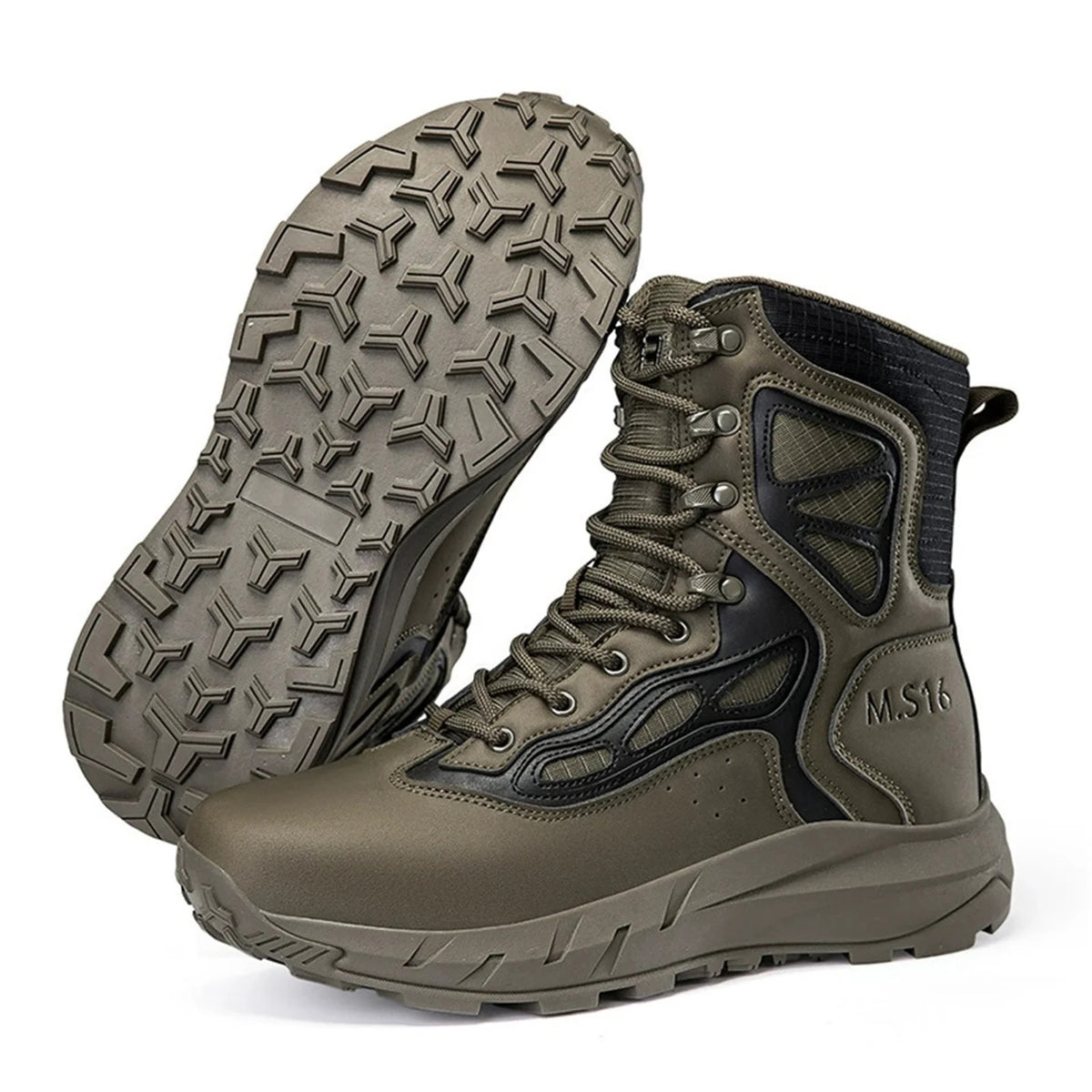 High-Top Desert Tactical Boots Men's Camouflage Hunting Boots Outdoor Non-Slip Wear-Resistant Mountaineering Hiking Shoes