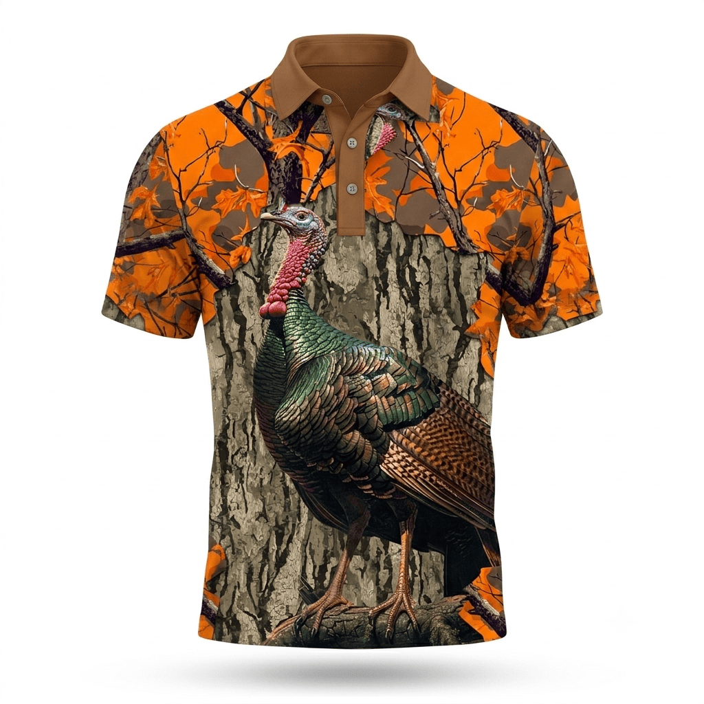 Turkey Hunter Men Polo Shirt
