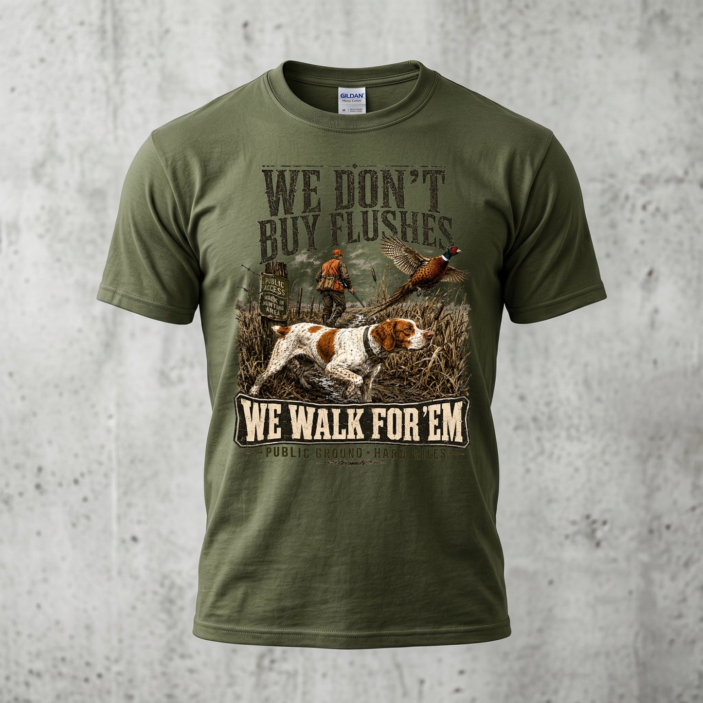 Upland Pheasant Hunting - Outdoor Cotton T-Shirt PHCT1050