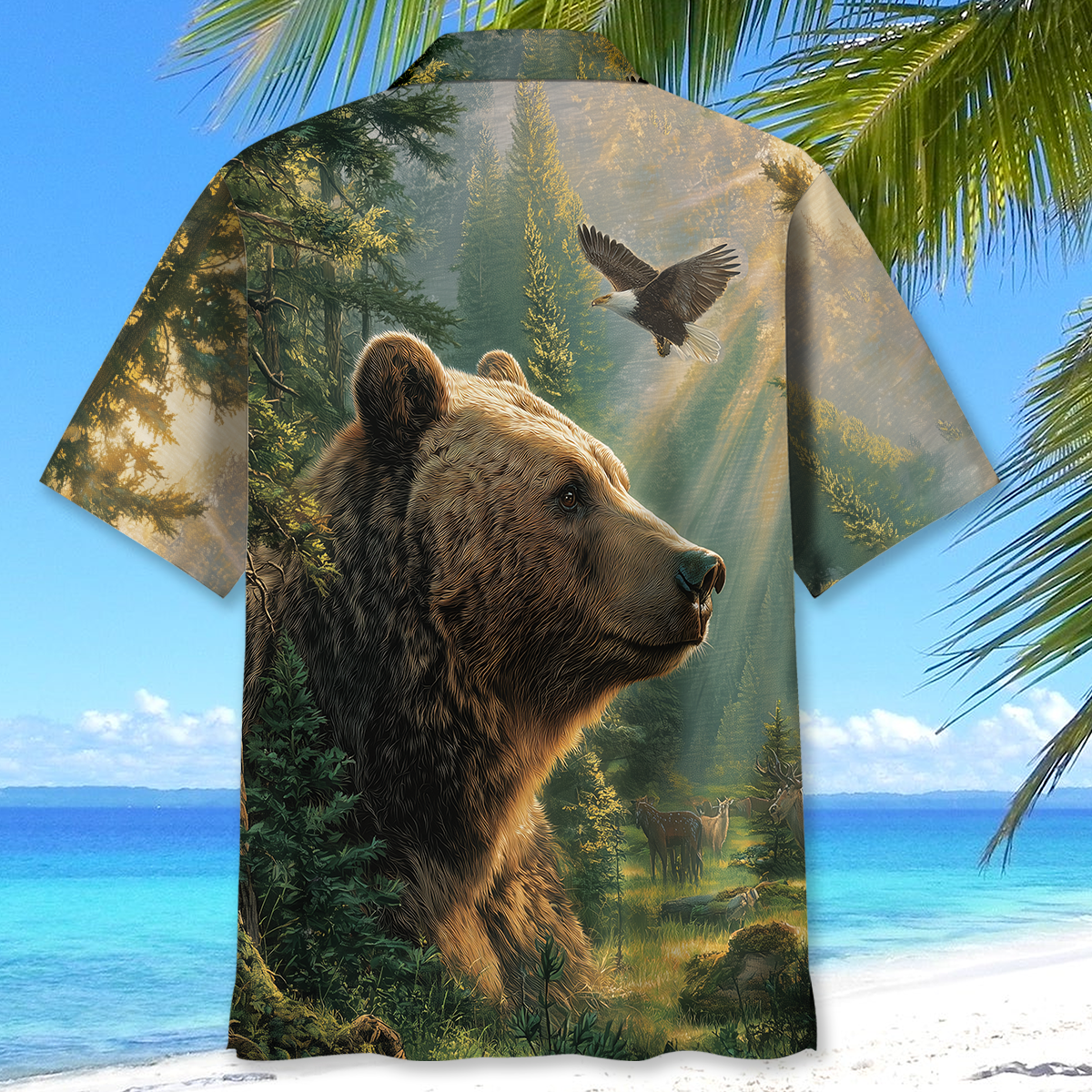 Grizzly Bear Wilderness Hawaiian Shirt