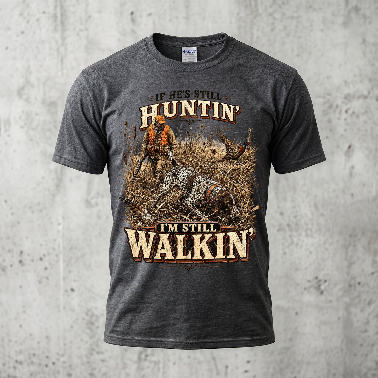 Upland Pheasant Hunting - Outdoor Cotton T-Shirt PHCT1030