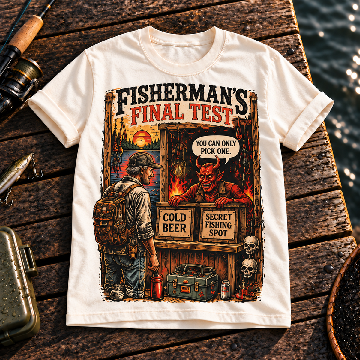 Fishing On Outdoor Cotton T-Shirt NL10096