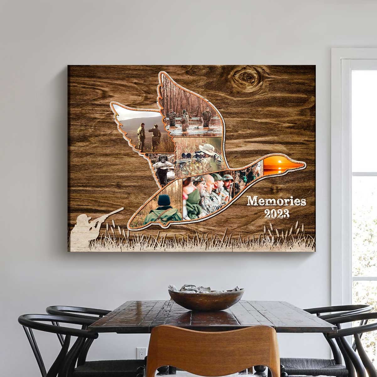 Personalized Duck Photo Collage Canvas: Duck Hunting Gifts For Him