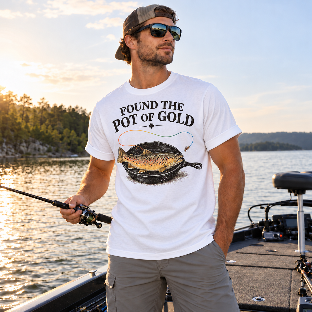 Fishing On Outdoor Cotton T-Shirt NL10107