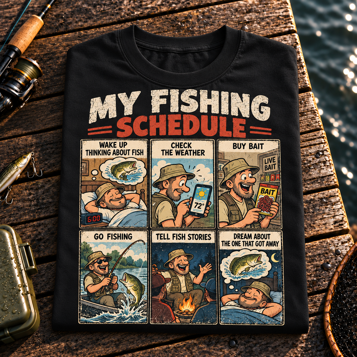 Fishing On Outdoor Cotton T-Shirt NL10100