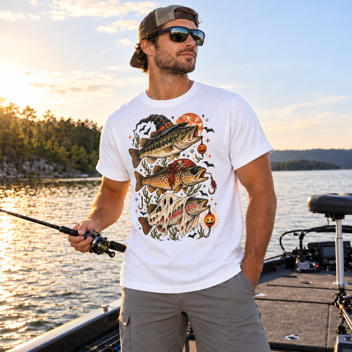 Fishing On Outdoor Cotton T-Shirt NL10109