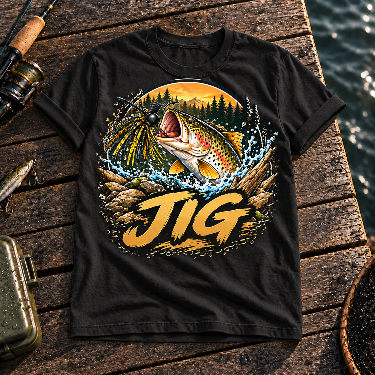 Fishing On Outdoor Cotton T-Shirt NL10115