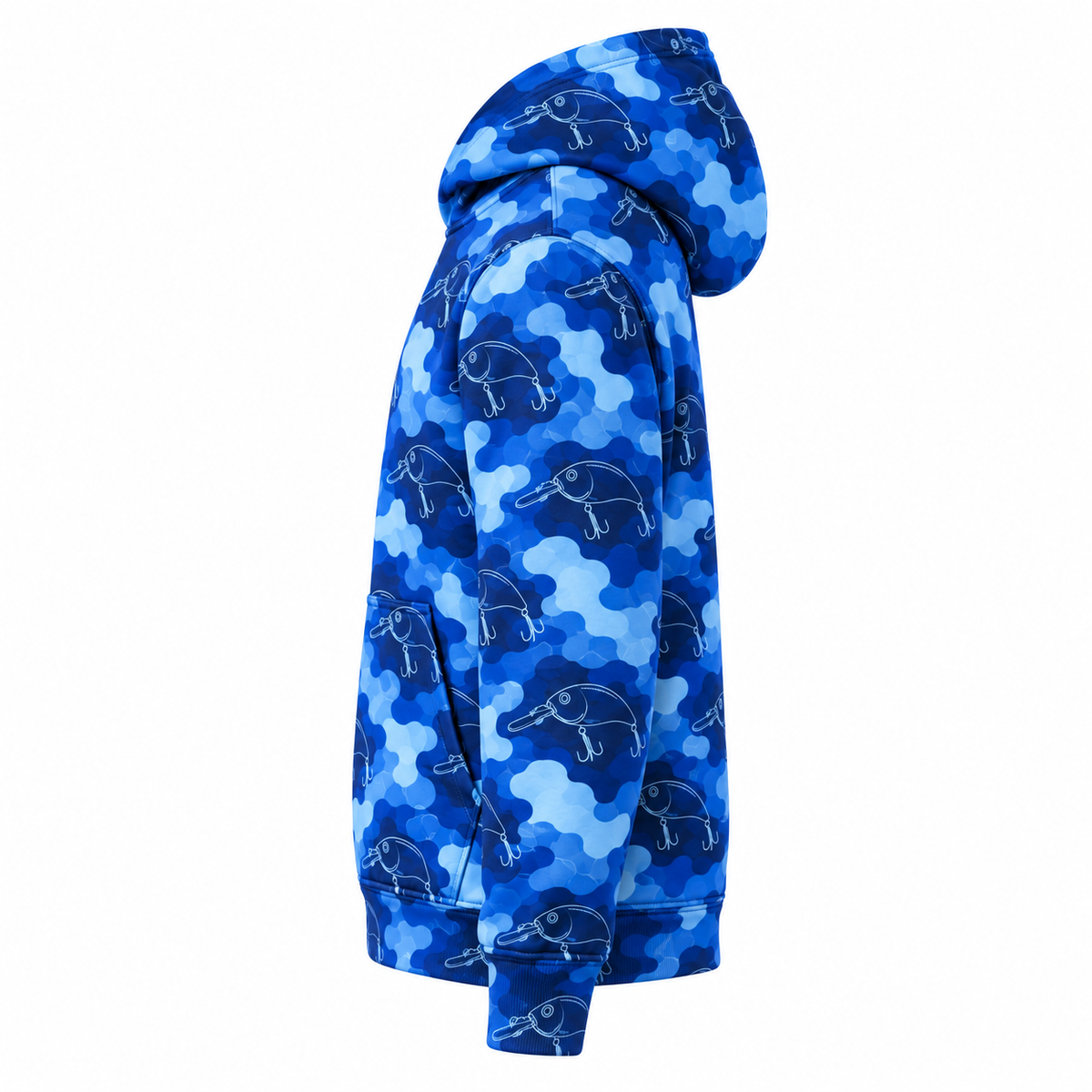 Fishing Pattern Camo Hunting Hoodie