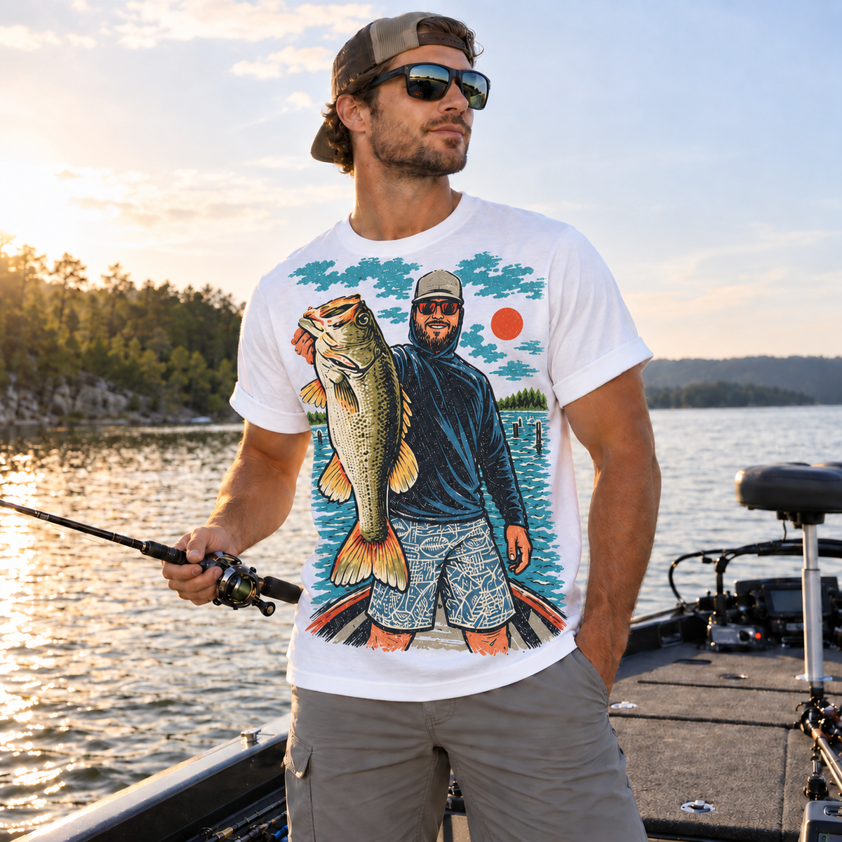 Fishing On Outdoor Cotton T-Shirt NL10082