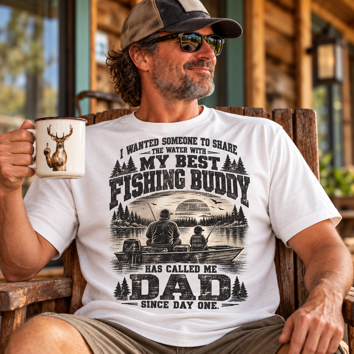 Fishing On Outdoor Cotton T-Shirt NL10134