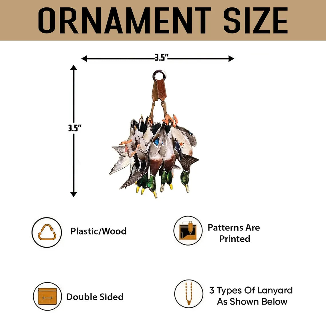 Personalized Pheasant Hunting Ornament, Custom Name Pheasant Christmas Ornament