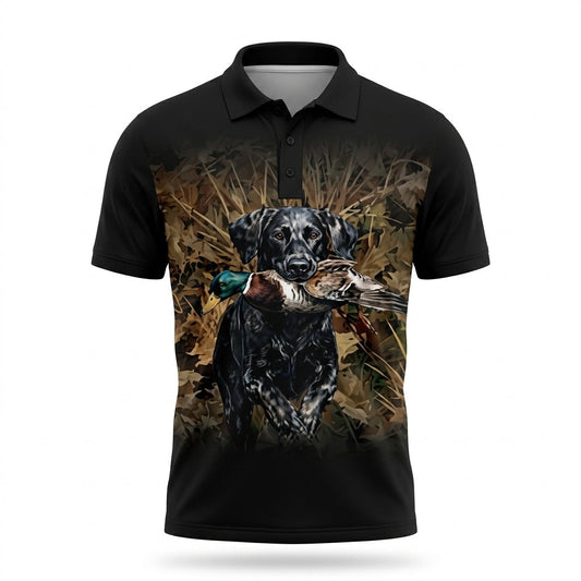 Duck Hunting Setter Dog Polo Shirt