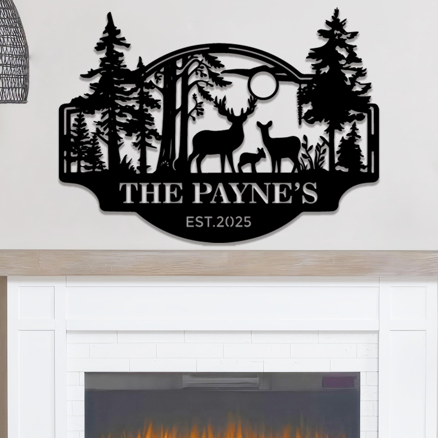 Personalized Deer Cabin Metal Sign, Custom Hunting Sign, Cabin Decor,Father's Day Gift