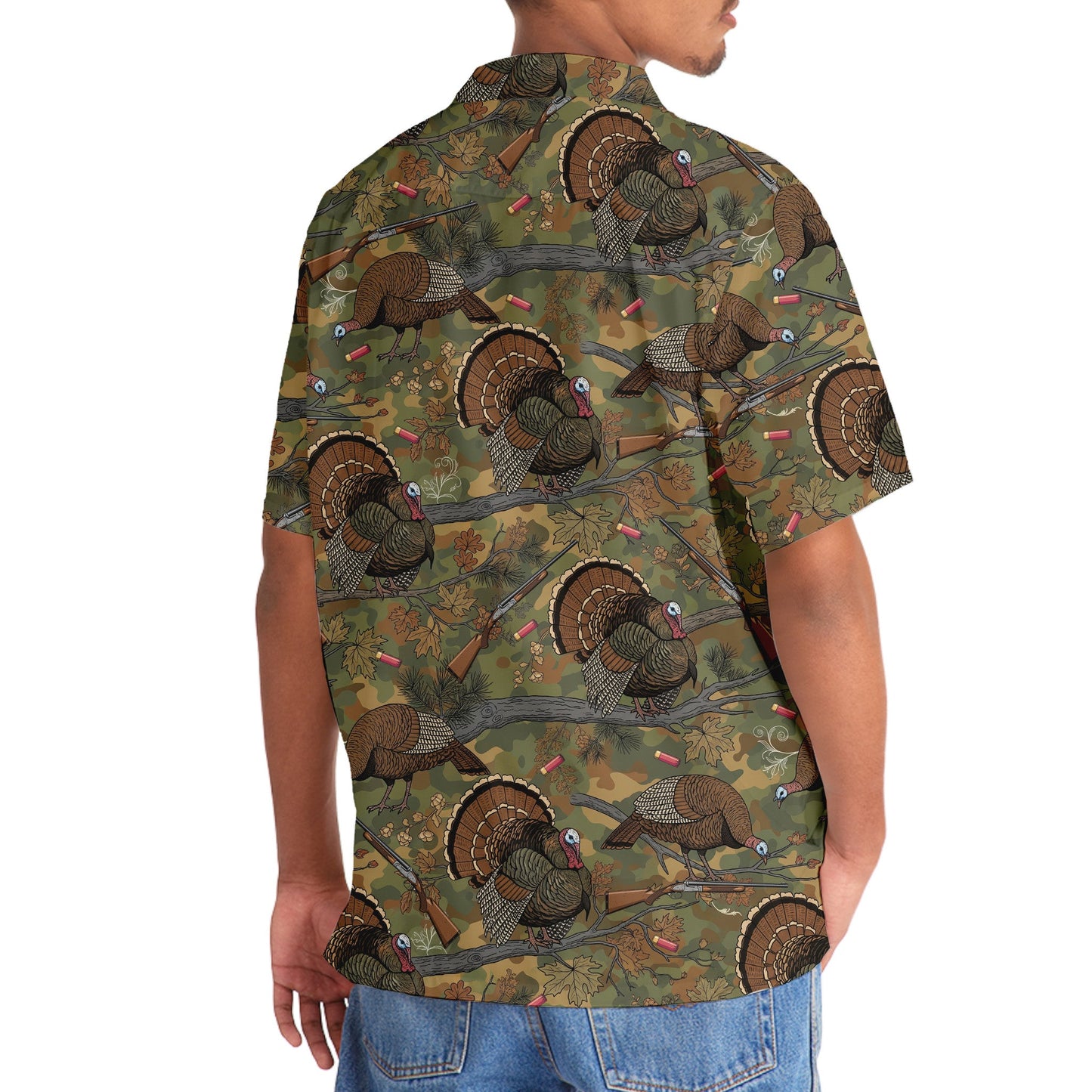 Vintage Wild Turkey Hunting Hawaiian Shirt