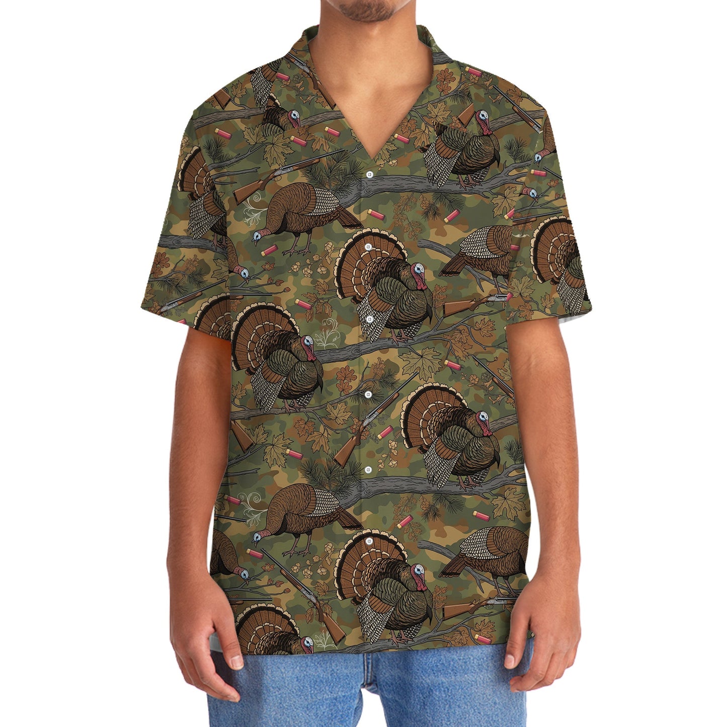 Vintage Wild Turkey Hunting Hawaiian Shirt