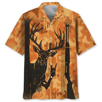 Deer Camoflage Orange Polo Shirt VCP1035