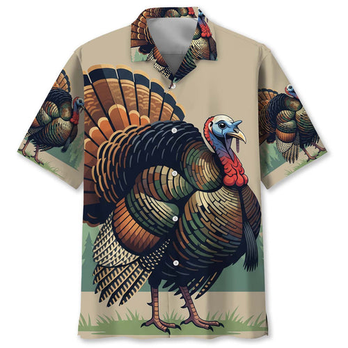 Camouflage Turkey Hunting America Hawaiian Shirt