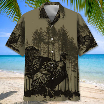 Black Moss Turkey Hunting Hawaiian Shirt