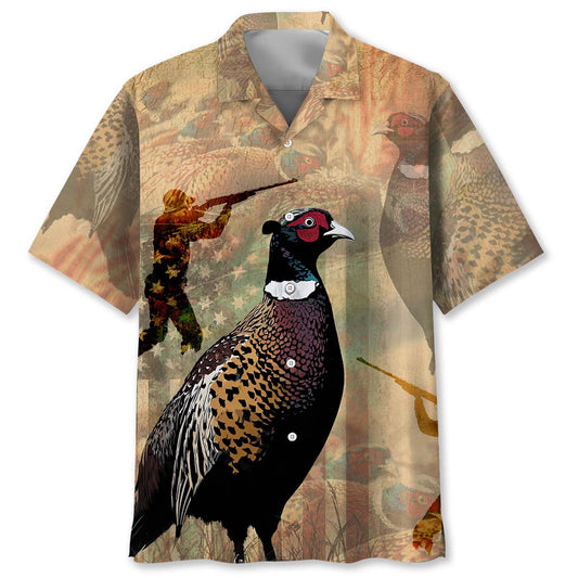 Awesome Pheasant Hunting Camo Hawaiian Shirt