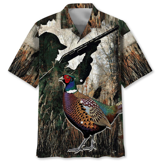 Camo Pheasant Hunting Hawaiian Shirt