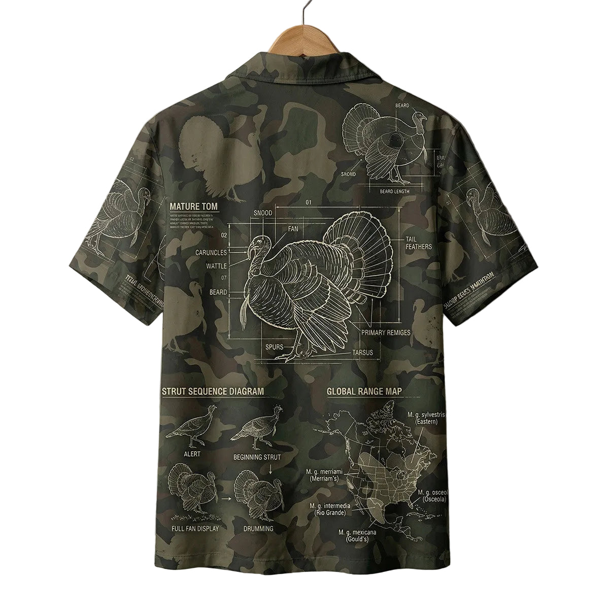 Turkey Range Map Pattern Hawaiian Shirt T1056