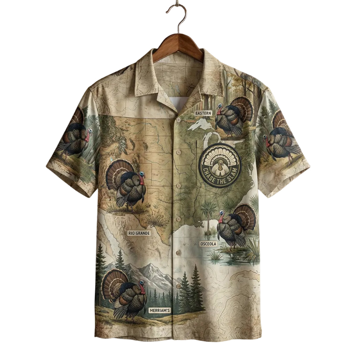 Turkey Species Hunting Pattern Hawaiian Shirt T1057