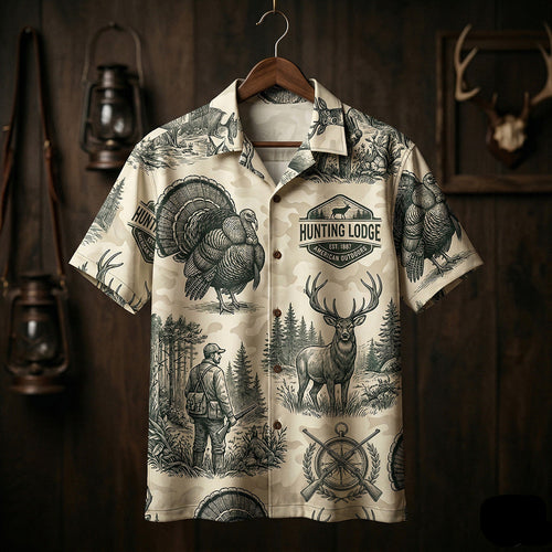 Turkey Hunting Hawaiian Shirt Gift For Dad T1059