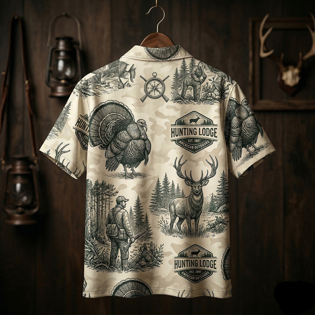 Turkey Hunting Hawaiian Shirt Gift For Dad T1059