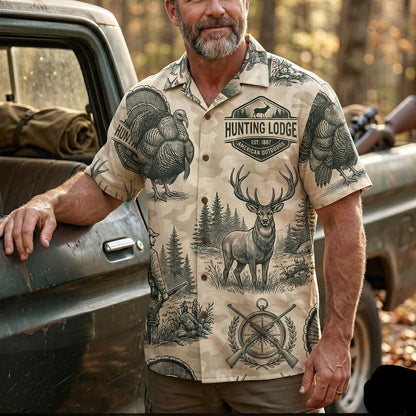 Turkey Hunting Hawaiian Shirt Gift For Dad T1059