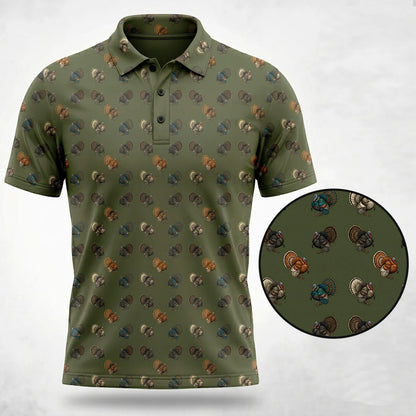 Turkey Hunting Polo Amry Shirt Golf Shirts For Men