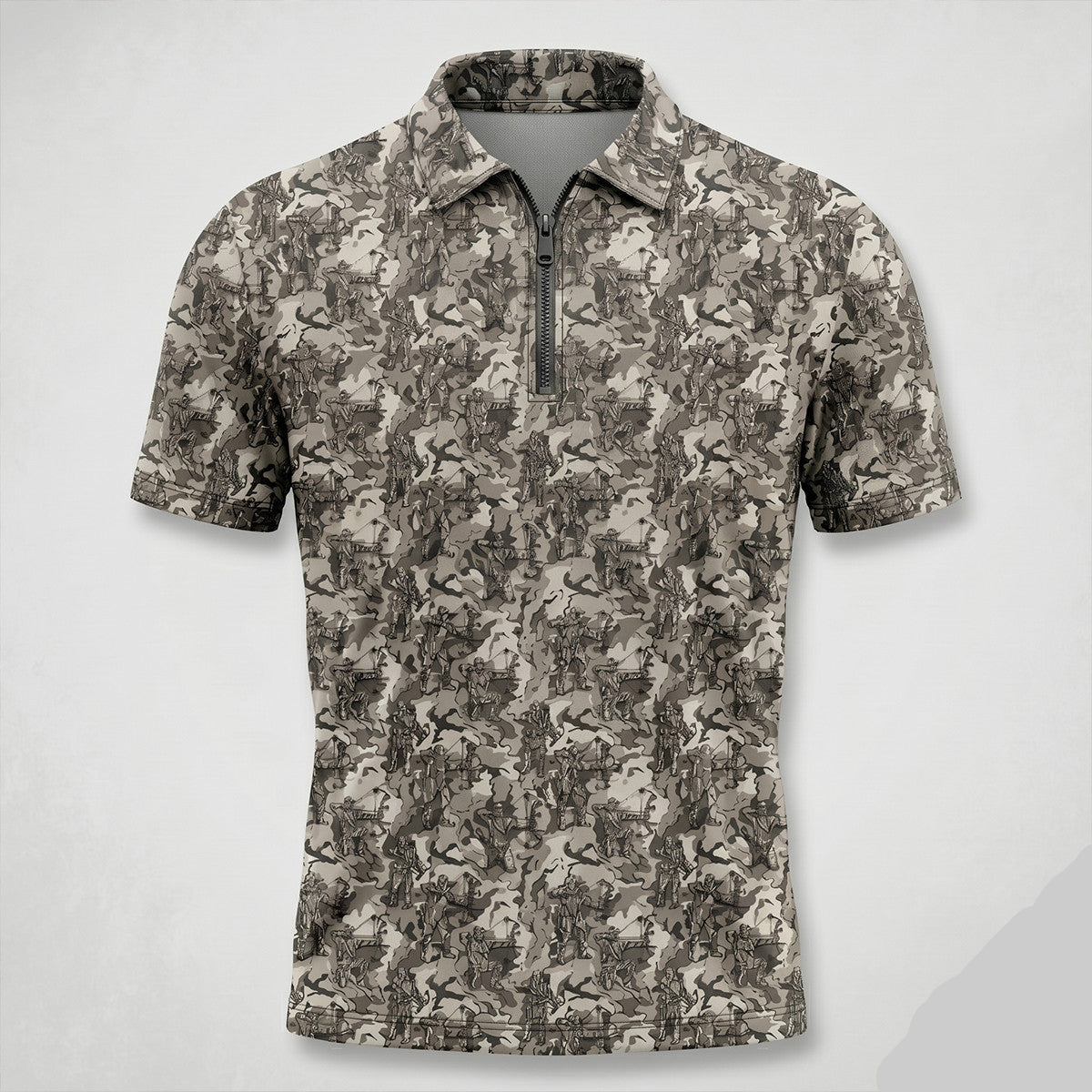 Bowhunting Hunter Deer Camo Pattern Polo Shirt, Fathers Day Golf Shirts For Men BHP1001