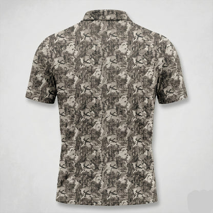Bowhunting Hunter Deer Camo Pattern Polo Shirt, Fathers Day Golf Shirts For Men BHP1001