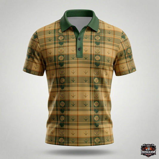 Turkey Hunter Tartan Plaid Pattern Hunting Polo Shirt TP1012