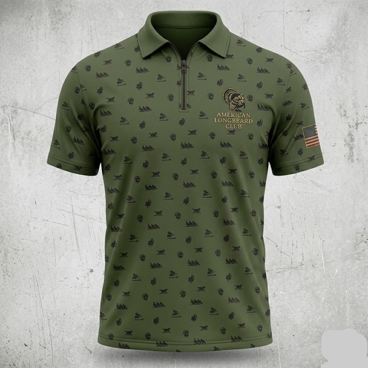 Turkey Hunting Olive Green Icon Polo Shirt TP1001