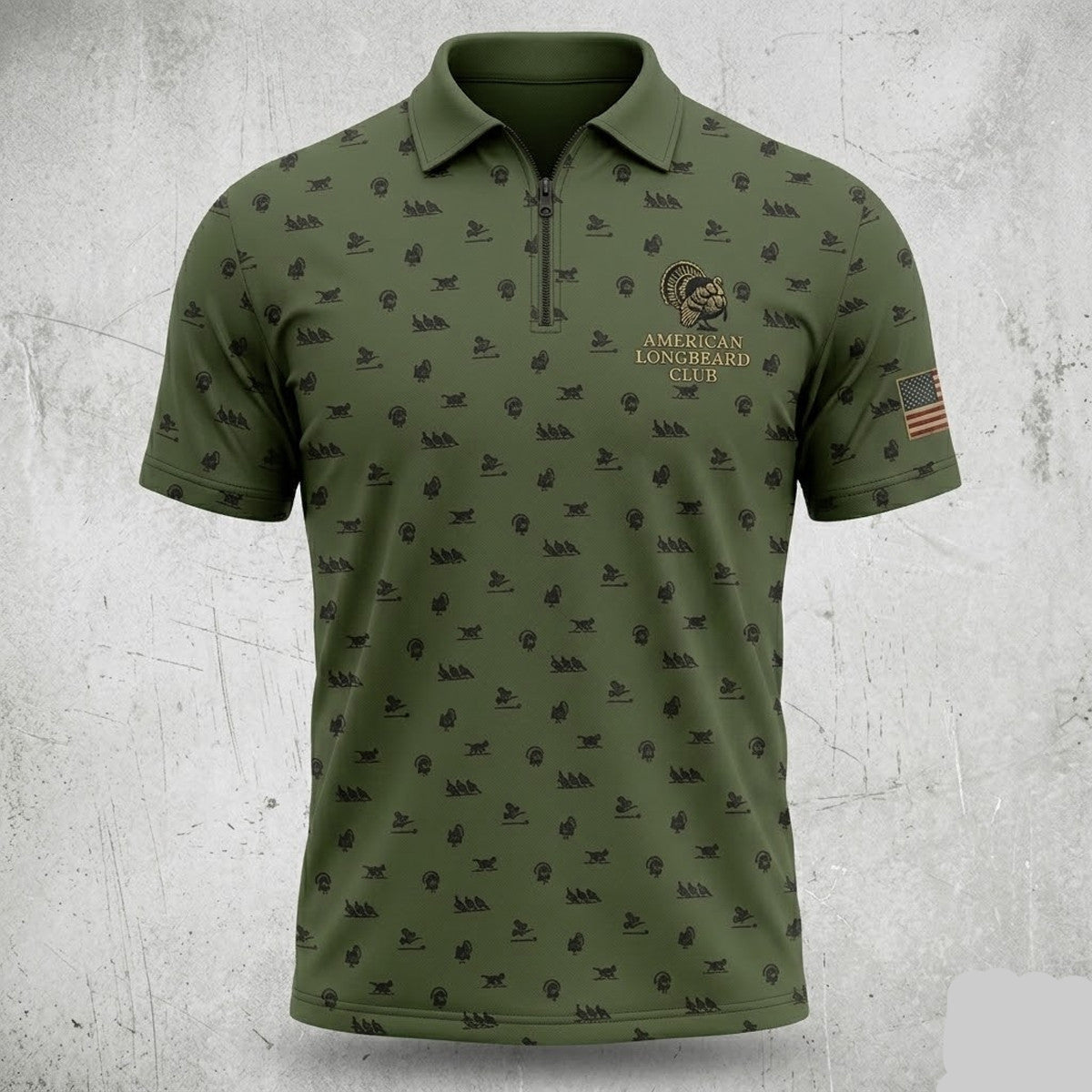 Turkey Hunting Olive Green Icon Polo Shirt TP1001