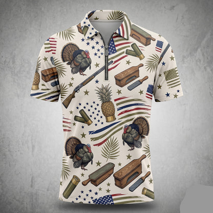 American Turkey Hunter Print Polo Shirt For men TP1013