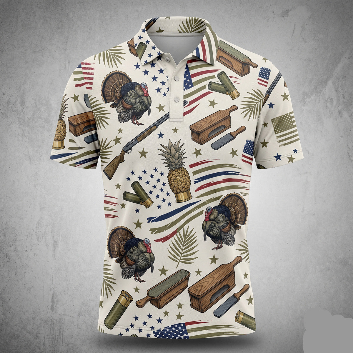 American Turkey Hunter Print Polo Shirt For men TP1013