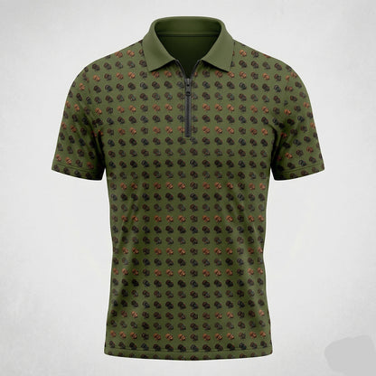 Wild Turkey Hunting  Mini Print Polo Shirt TP1014