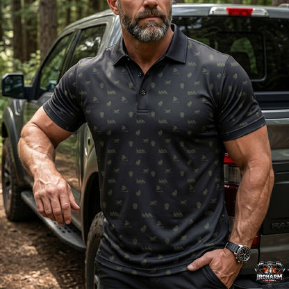 Turkey Hunting Black Polo Polo Shirt TP1020
