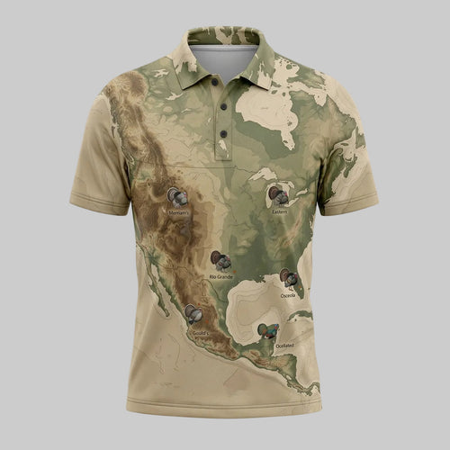 North American Turkey Map Polo Shirt TP1021