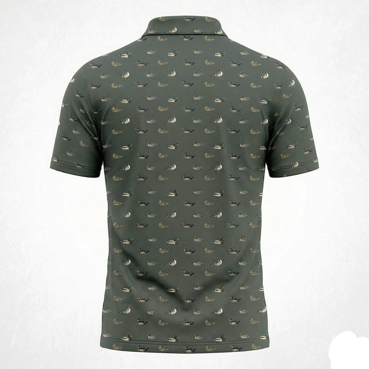 Duck Waterfowl Mini Print Polo Shirt DHP1002