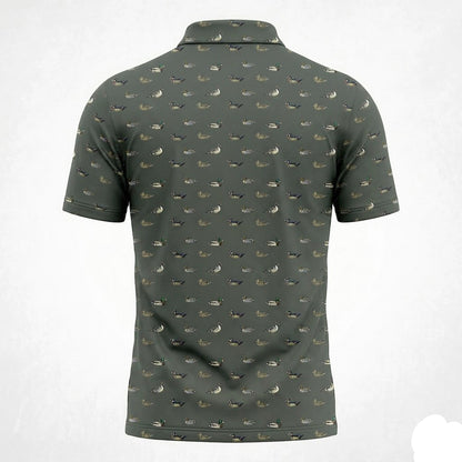Duck Waterfowl Mini Print Polo Shirt DHP1002