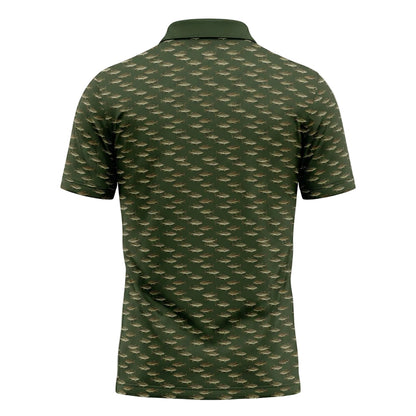 Fishing Bass Mini Print Polo Shirt BFP1001