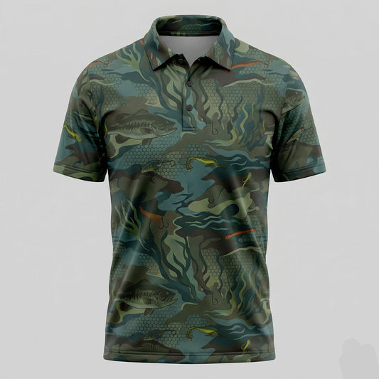 Bass Fishing Polo Shirt, Fathers Day Golf Shirts For Men BFP1003
