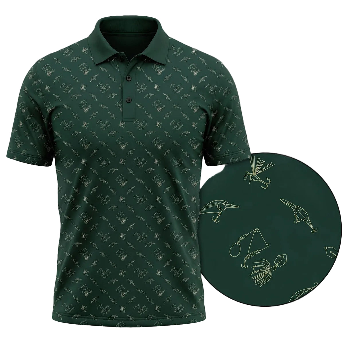 Bass Fishing Polo Shirt, Fathers Day Golf Shirts For Men BFP1004