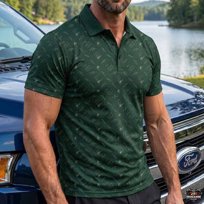 Bass Fishing Polo Shirt, Fathers Day Golf Shirts For Men BFP1004