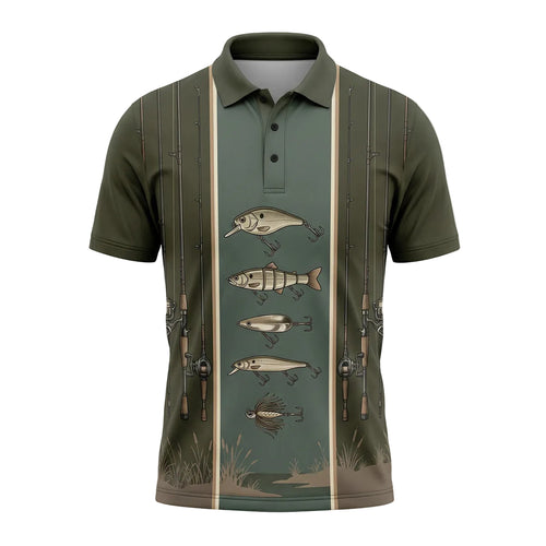 Bass Fishing Polo Shirt, Fathers Day Golf Shirts For Men BFP1005