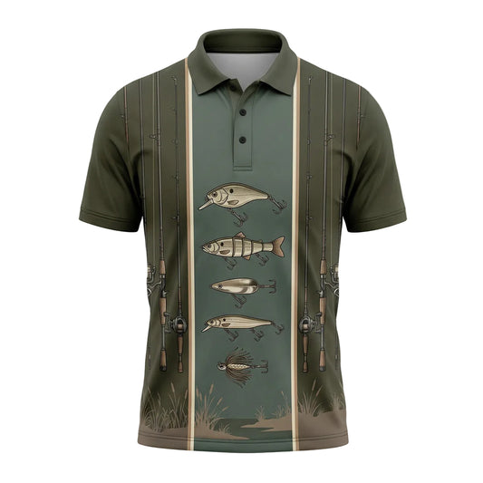 Bass Fishing Polo Shirt, Fathers Day Golf Shirts For Men BFP1005