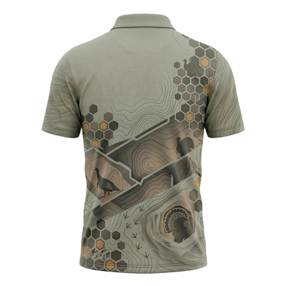 Turkey Hunting Polo Shirt, Fathers Day Golf Shirts For Men TP1029