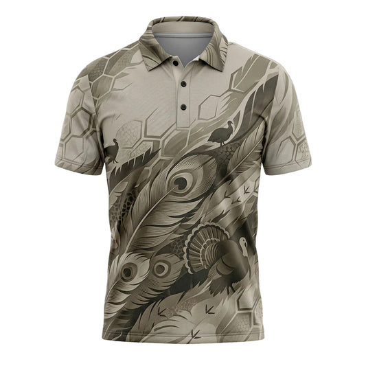 Turkey Hunting Polo Shirt, Fathers Day Golf Shirts For Men TP1030